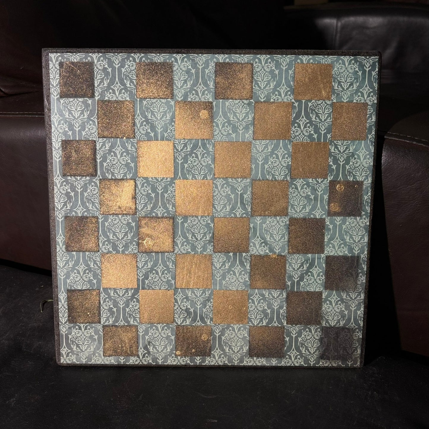 Vintage Green - Scrapbook Chess Board