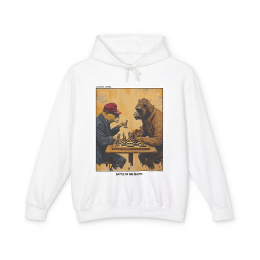 Battle Of The Beasts - White Chess Hoodie