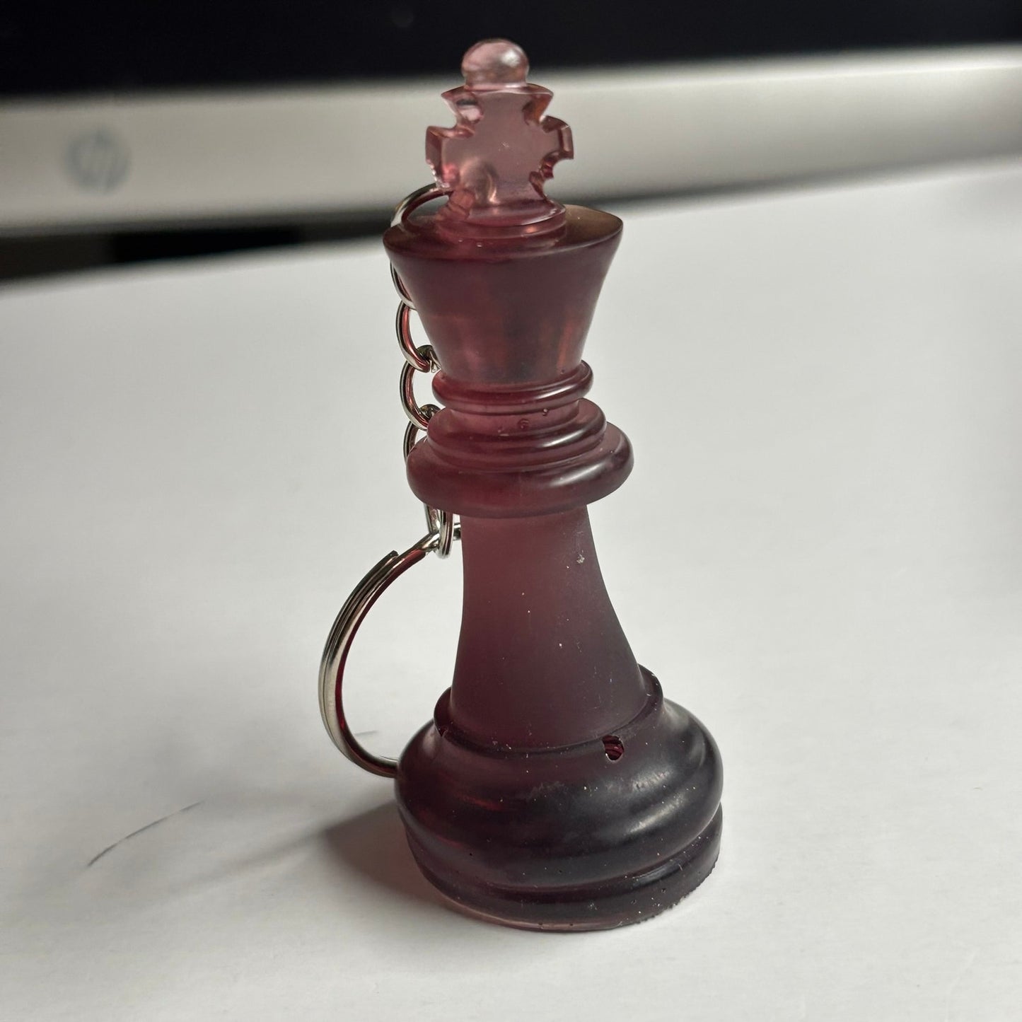 Violet Red King - Handmade Resin Keychain