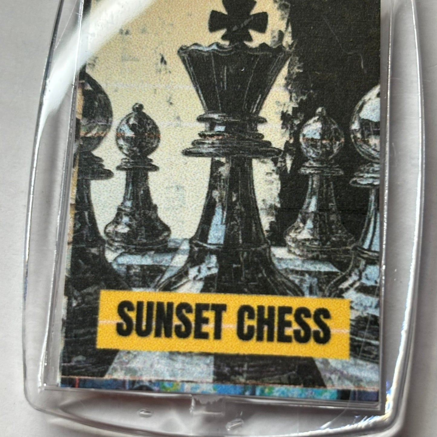 Team Black - Chess  Photo Keychain
