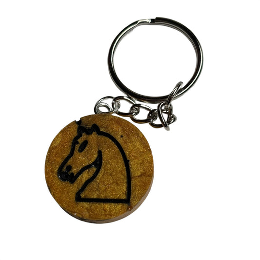 Fancy Orange Knight - Handmade Resin Keychain