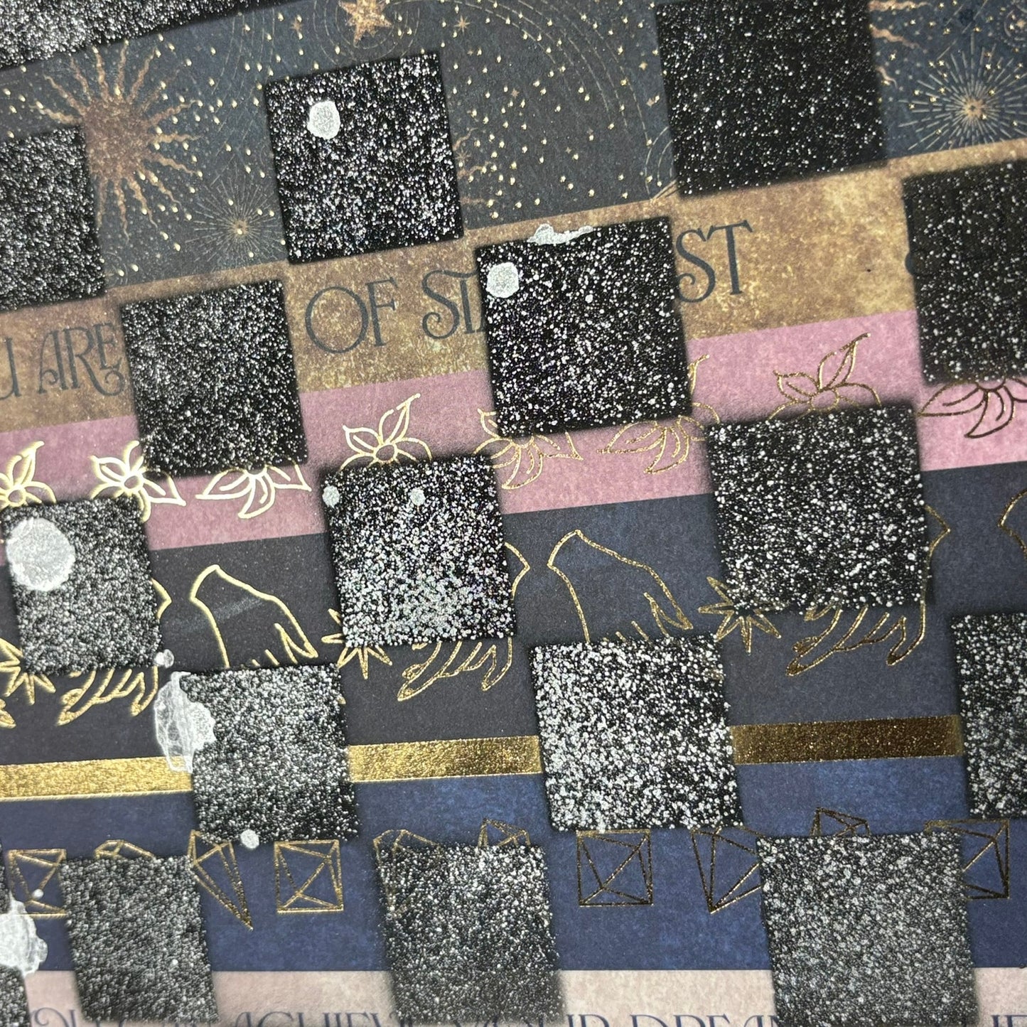 Sparkle Space - Scrapbook Chess Board