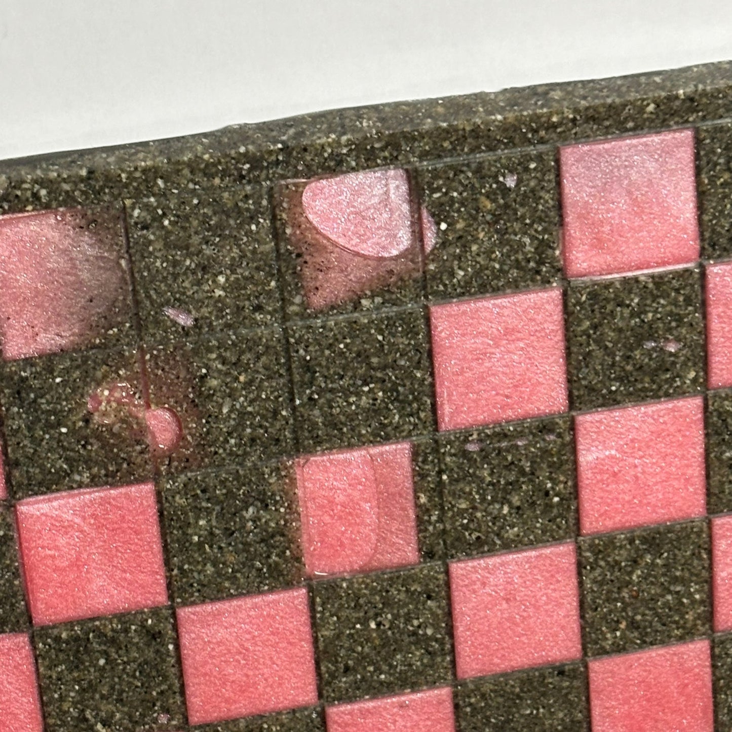 Pink Rock - Resin Chess Board