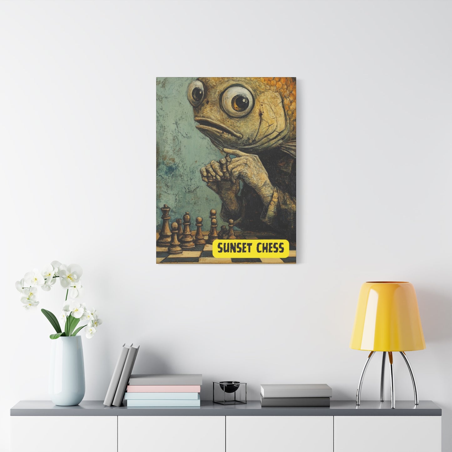 An Innocent Fish - Canvas Chess Print 24"x32"