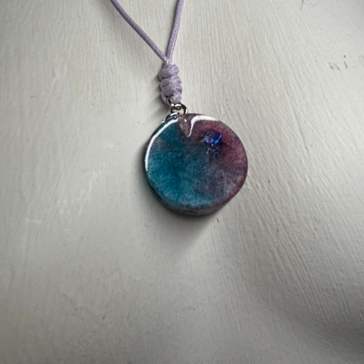 Cosmic Space Queen - Handmade Resin Chess Necklace