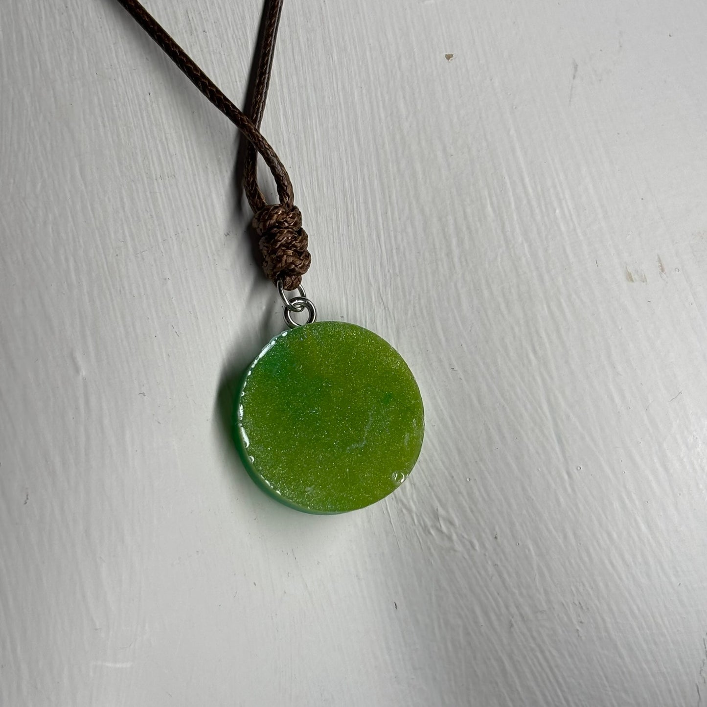 Classic Green King - Handmade Resin Chess Necklace