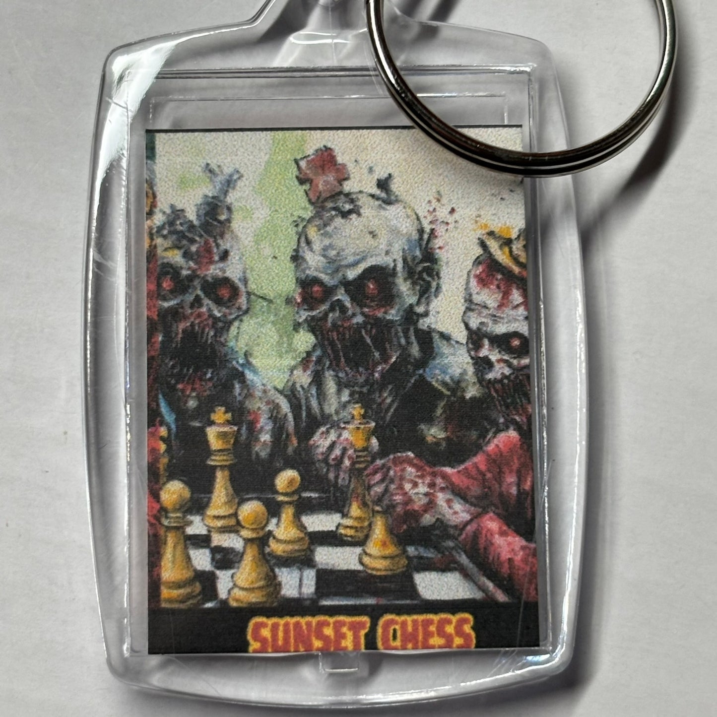 Zombies! - Chess  Photo Keychain