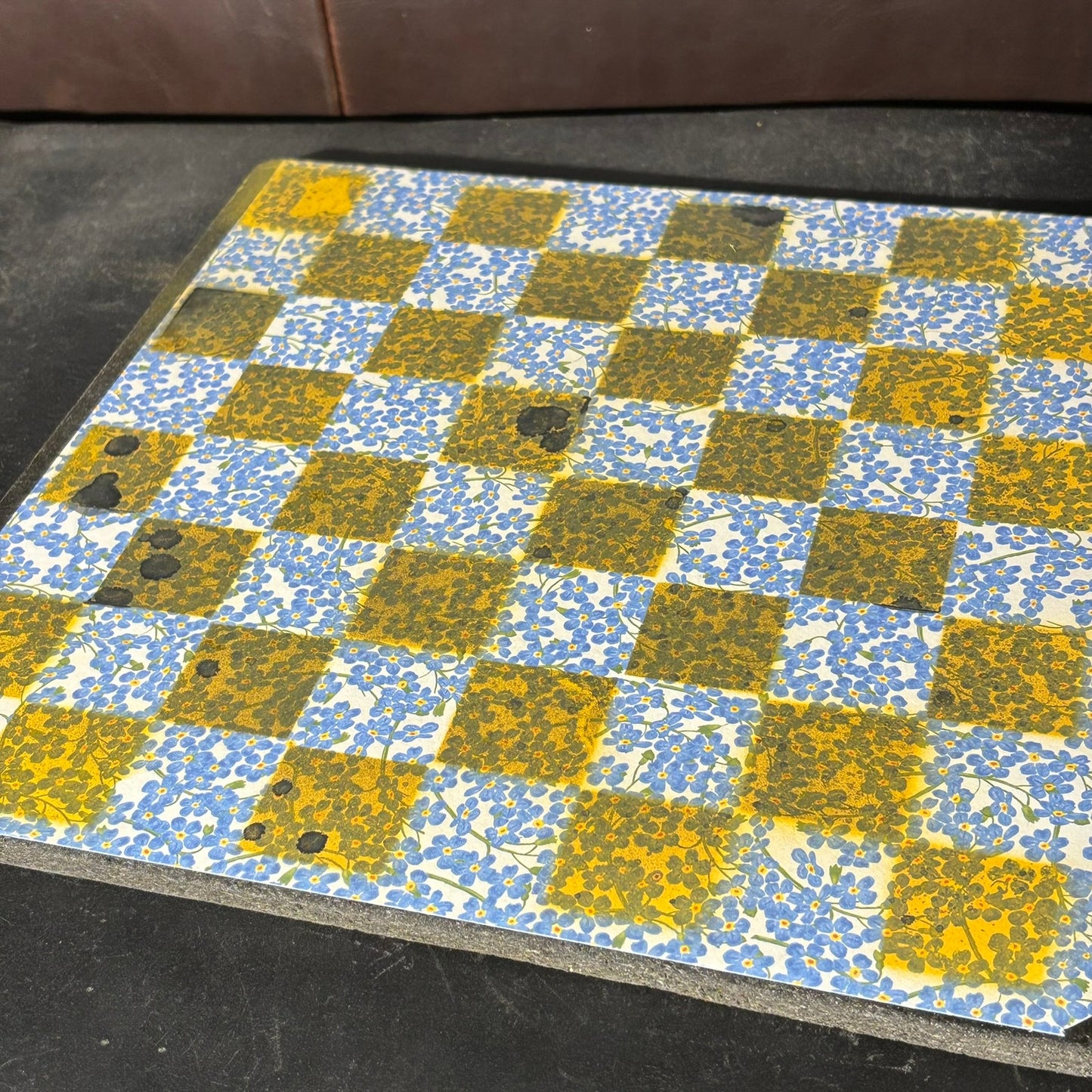 Yellow & Blue - Scrapbook Chess Board