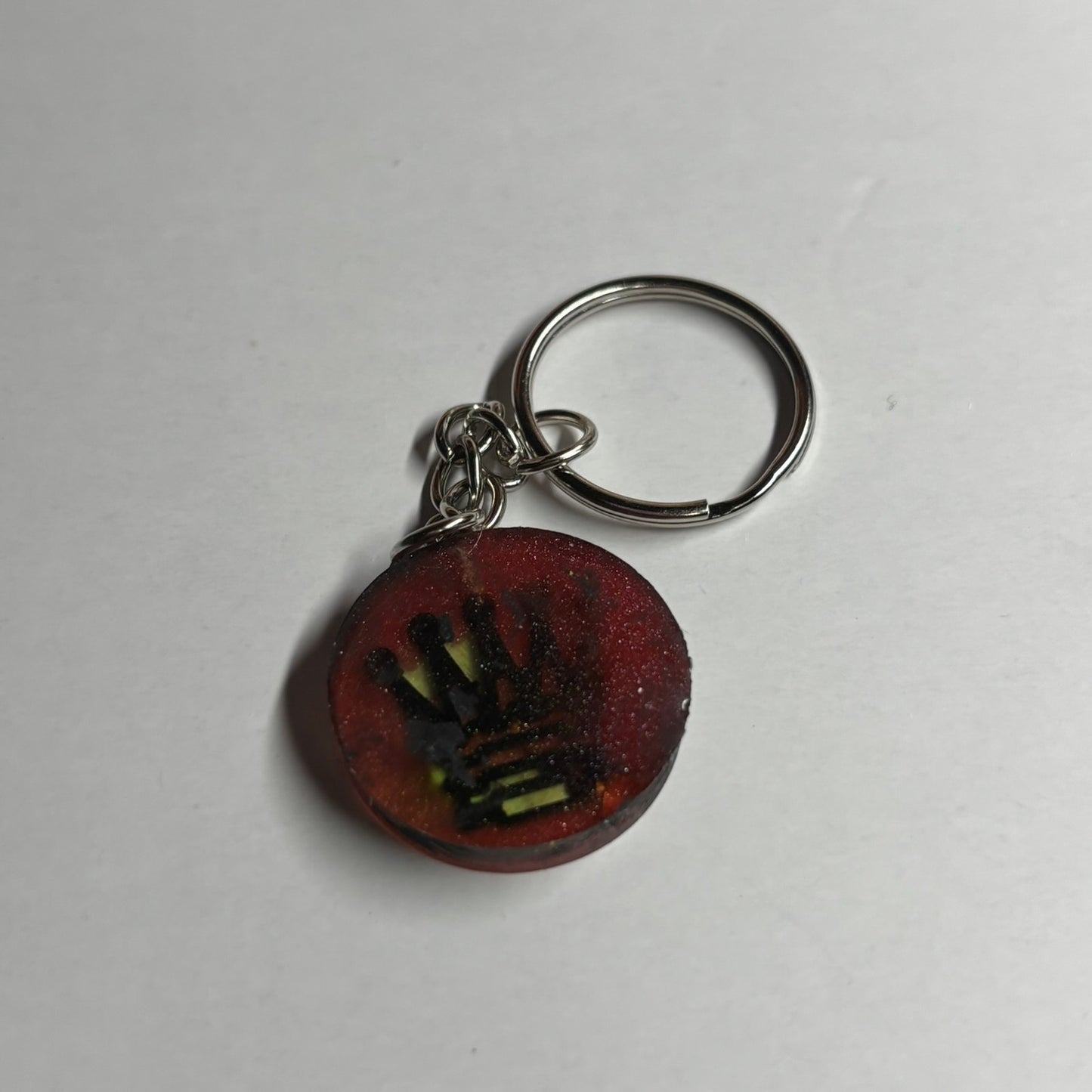Stealth Red - Handmade Resin Keychain - Flat Edition