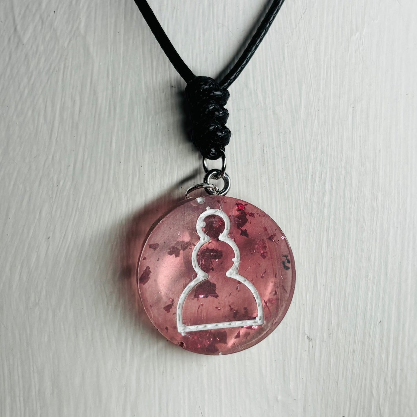 Translucent Pawn - Handmade Resin Chess Necklace