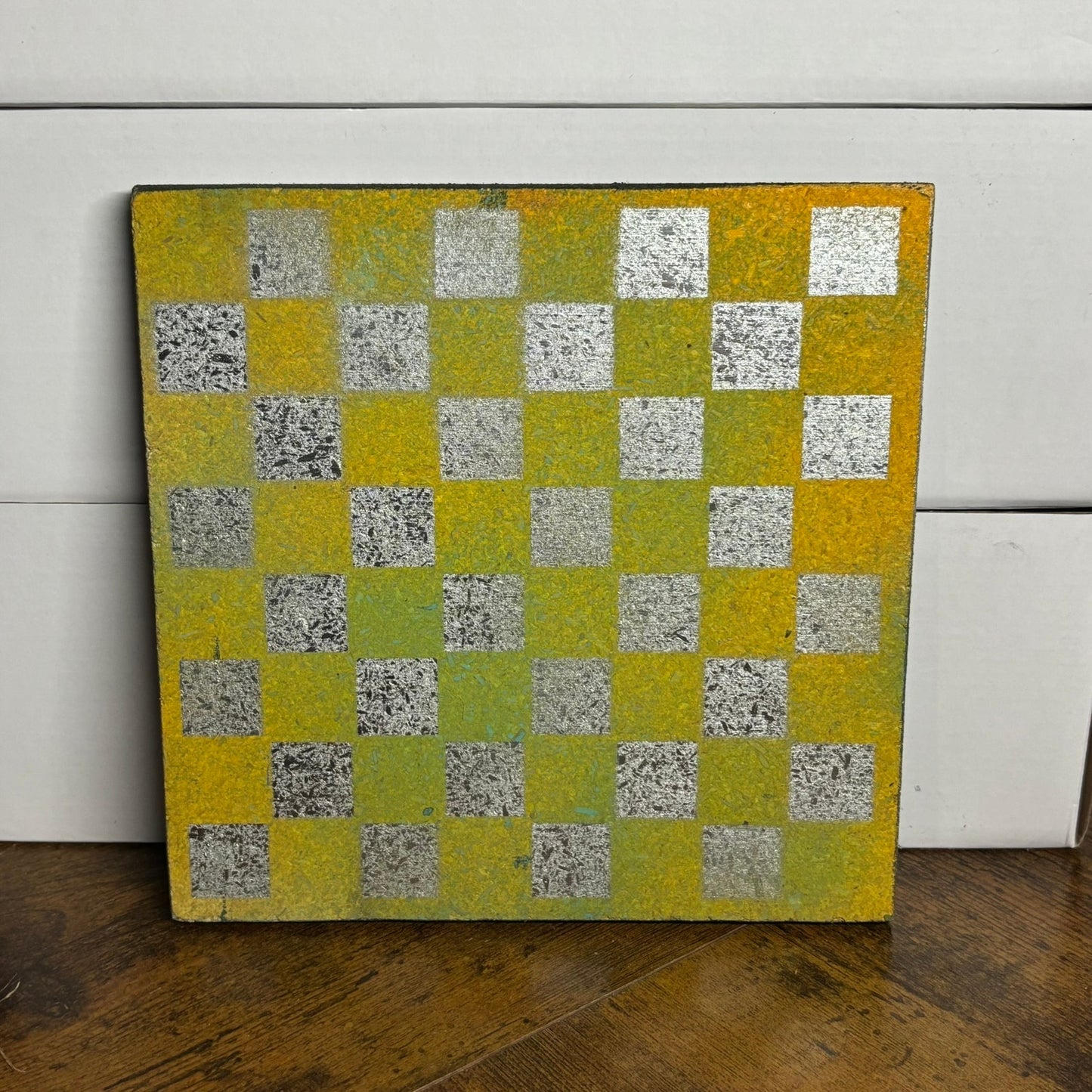 Yellow Chrome - Painted Double Sided Chess Board