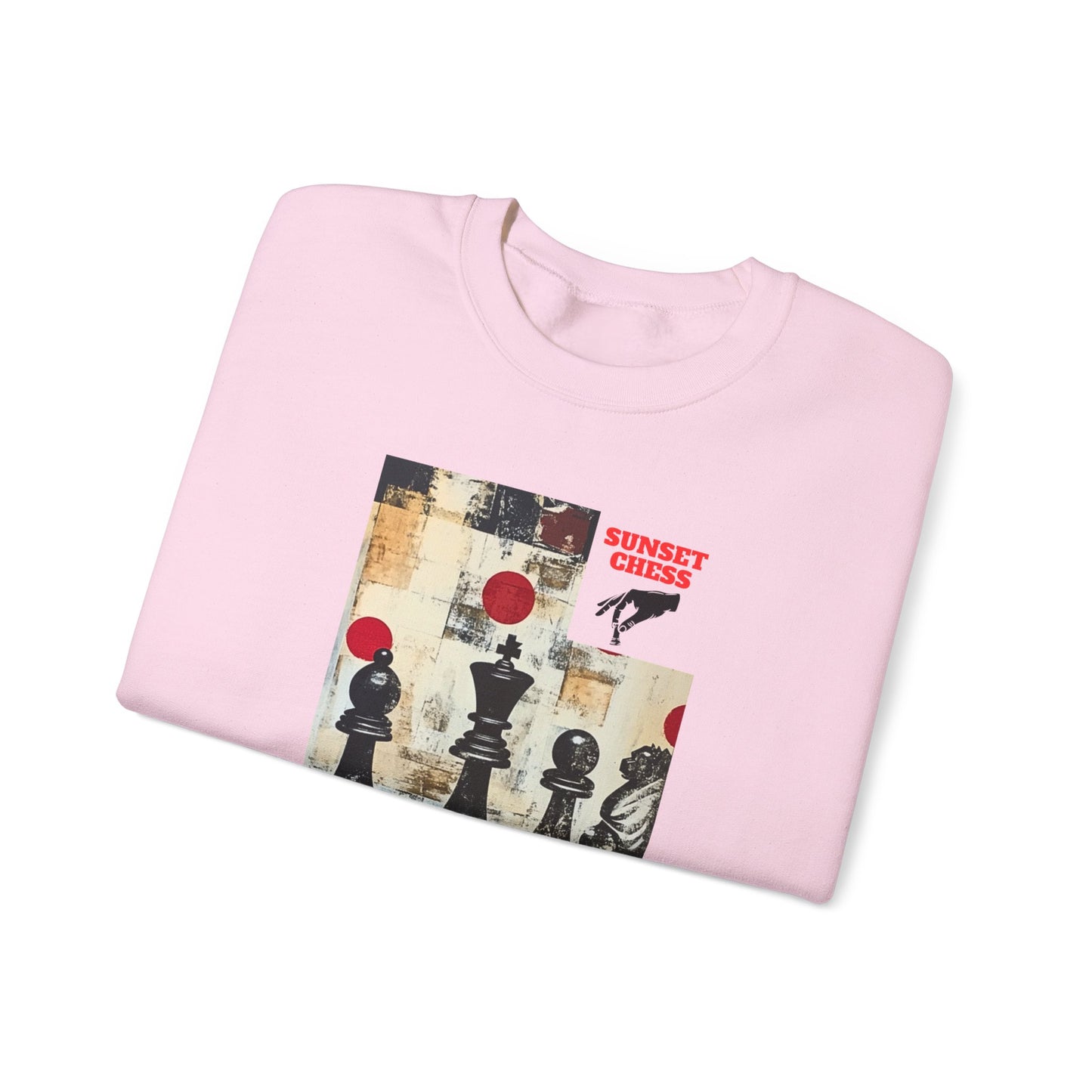 Chinese Chess - Light Pink Chess Crewneck Sweater