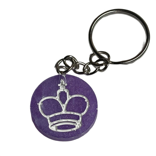 Purple King - Handmade Resin Keychain - Flat Edition