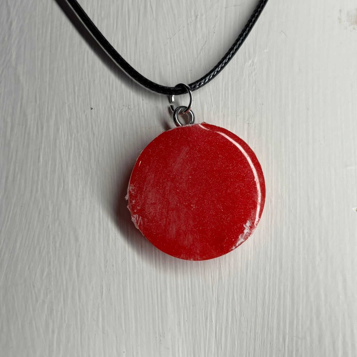 Cherry Red Pawn - Handmade Resin Chess Necklace