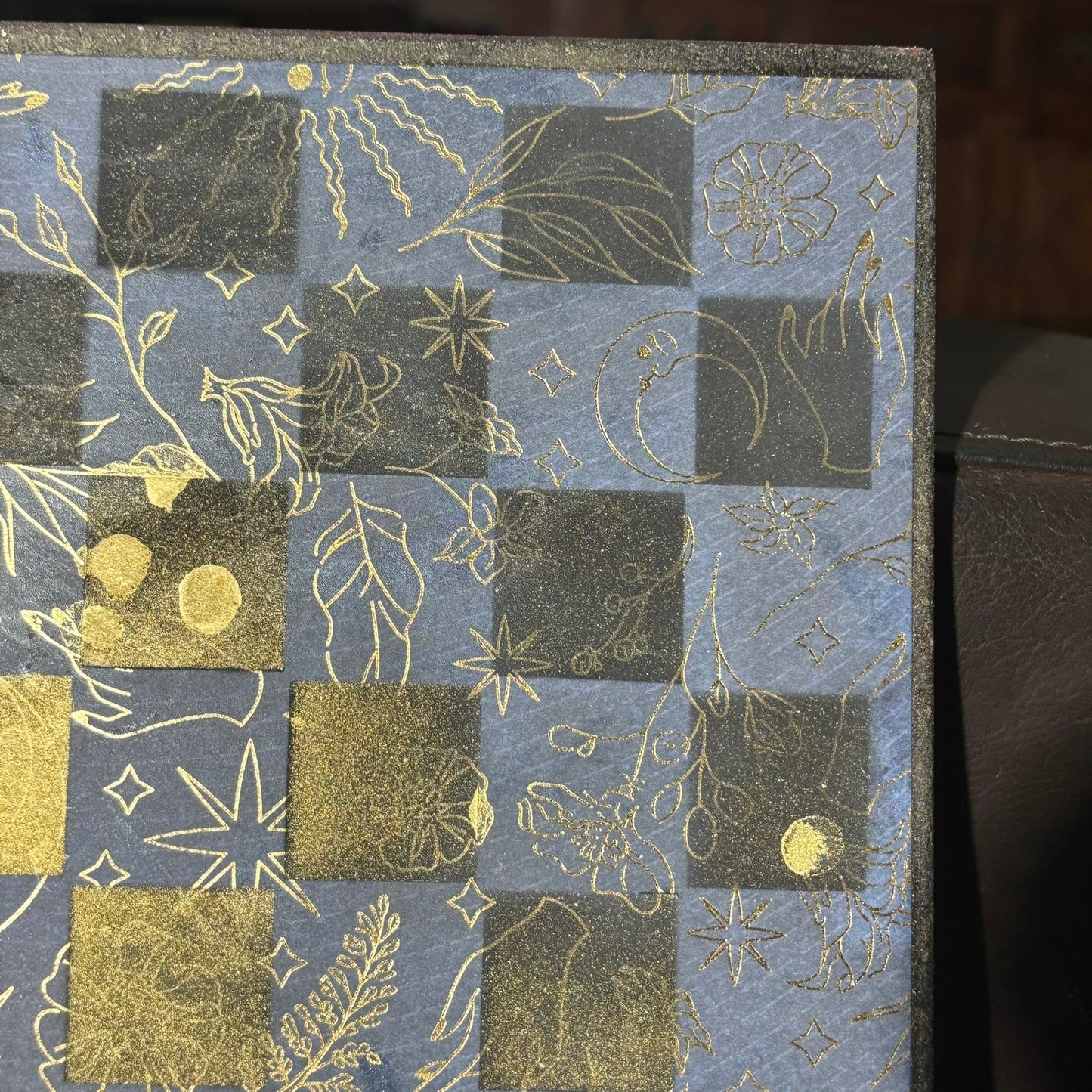 Navy Blue Gold - Scrapbook Chess Board