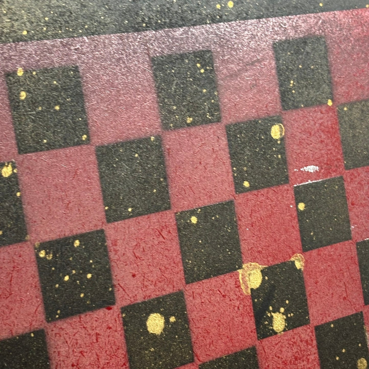 Chinese Golden Red - Painted Chess Board