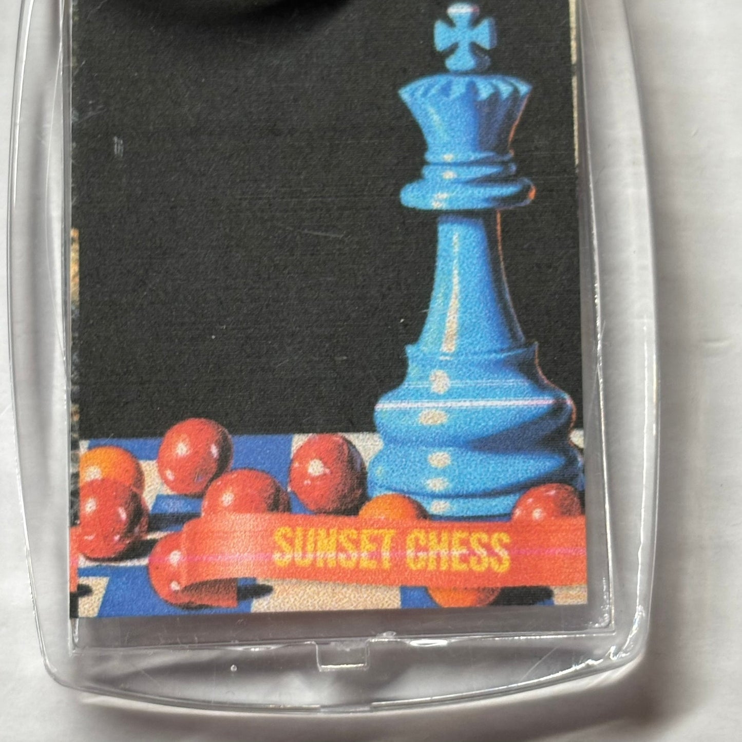 Candy Blue - Chess  Photo Keychain
