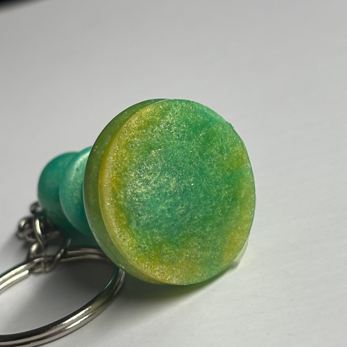 Smoosh Green Bishop - Handmade Resin Keychain