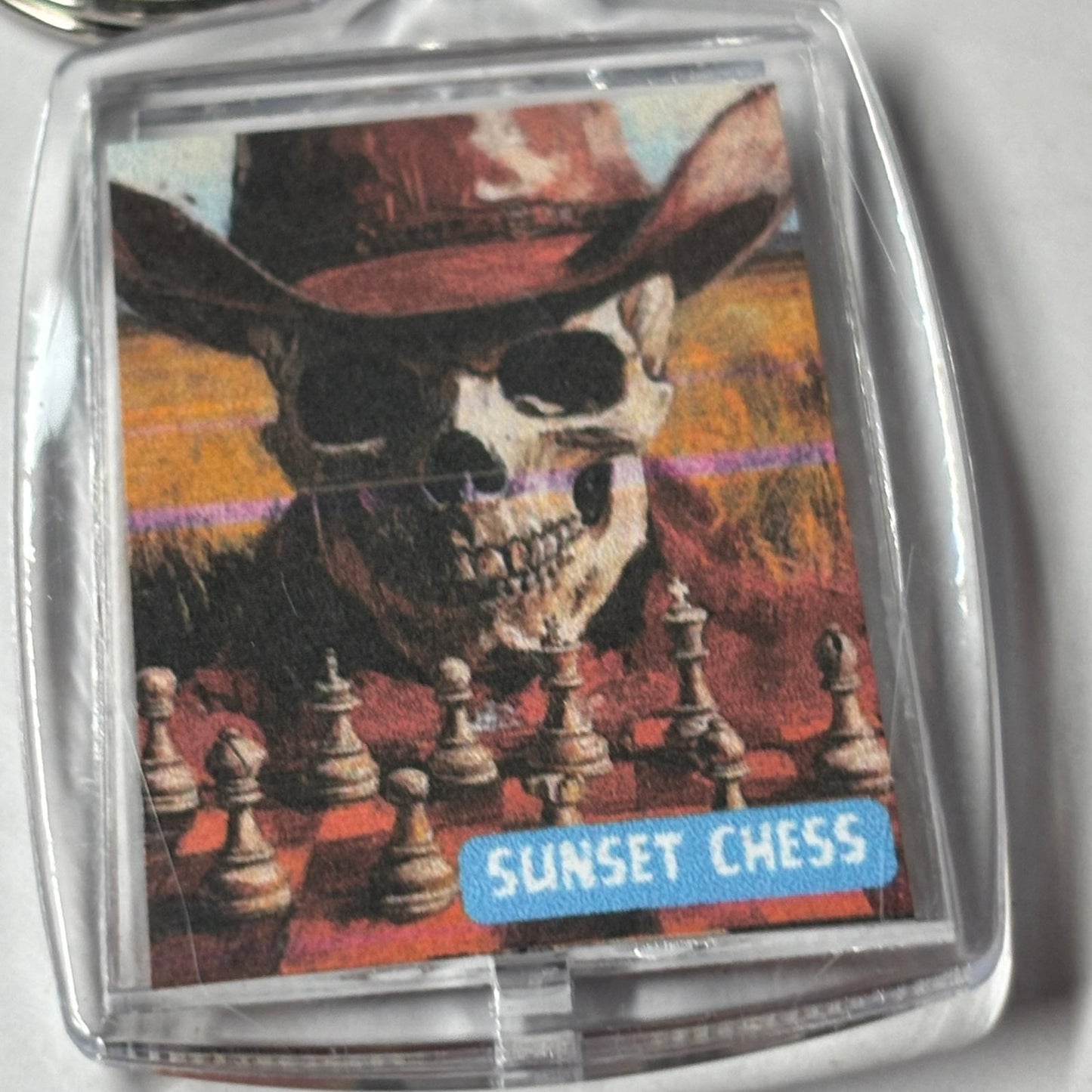 Dead Cowboy - Chess  Photo Keychain