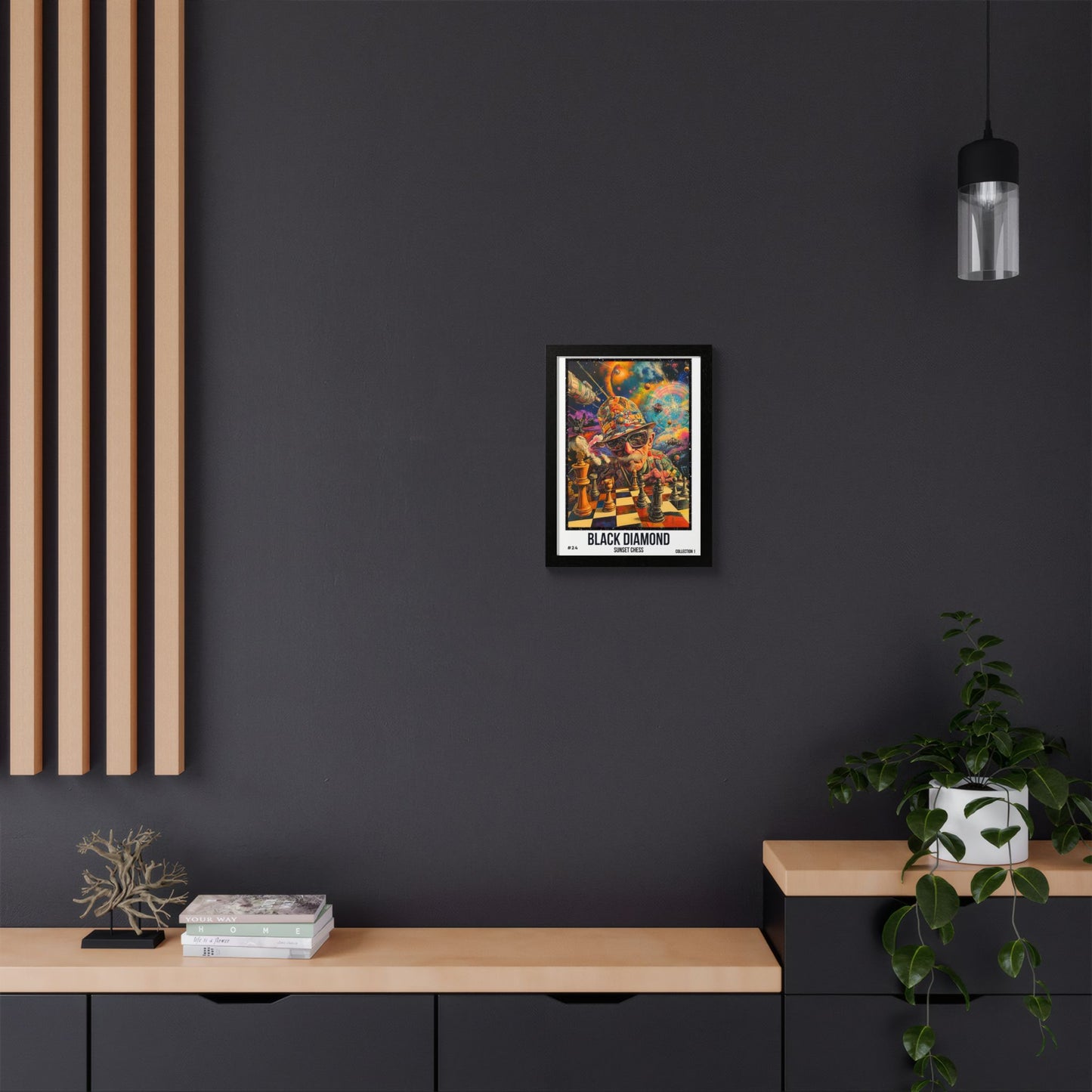 Black Diamond - Collection 1 Card #24 - Sunset Card Poster Framed 12"x16"