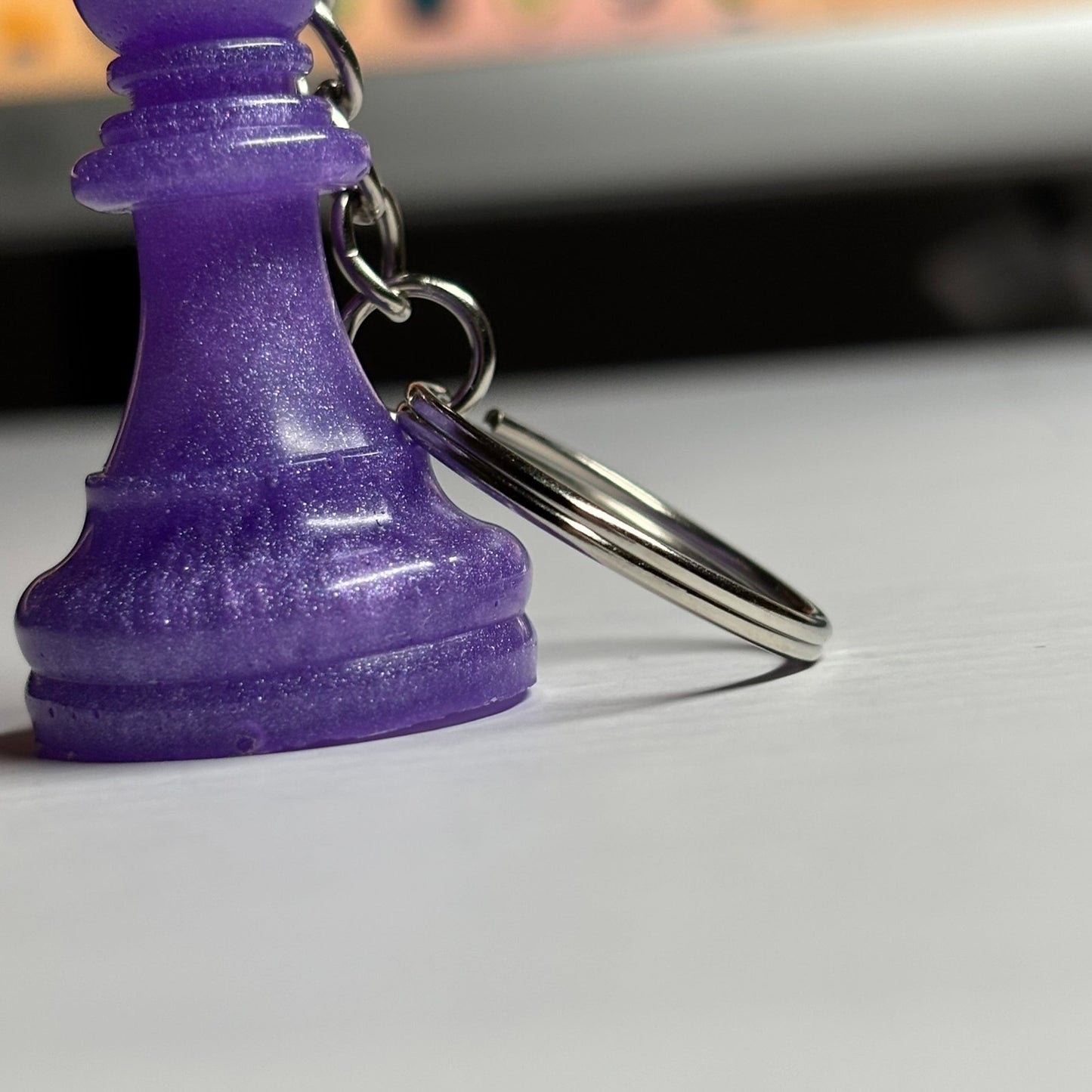 Purple Bishop - Handmade Resin Keychain