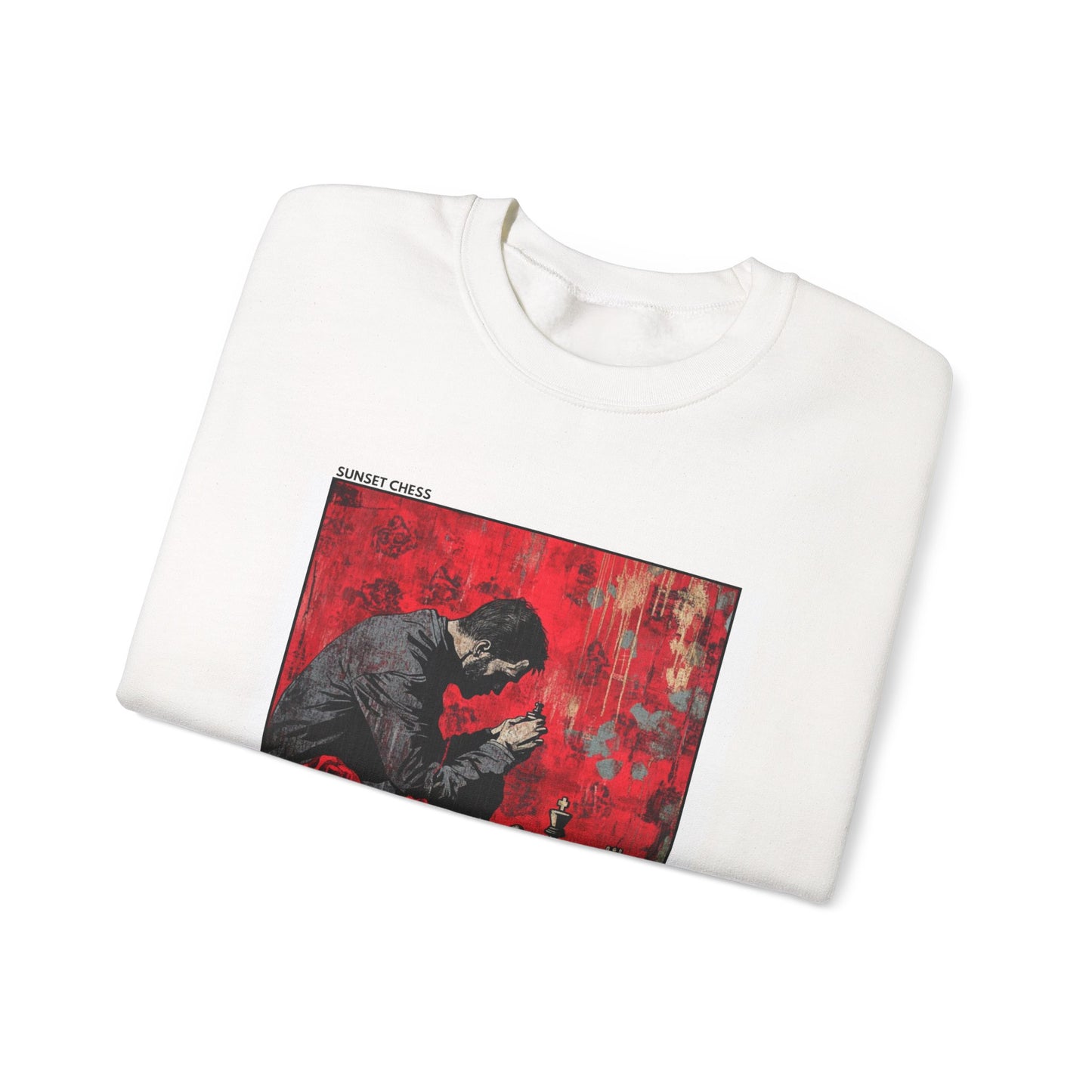 Mr. Roseman - White Chess Crewneck Sweater