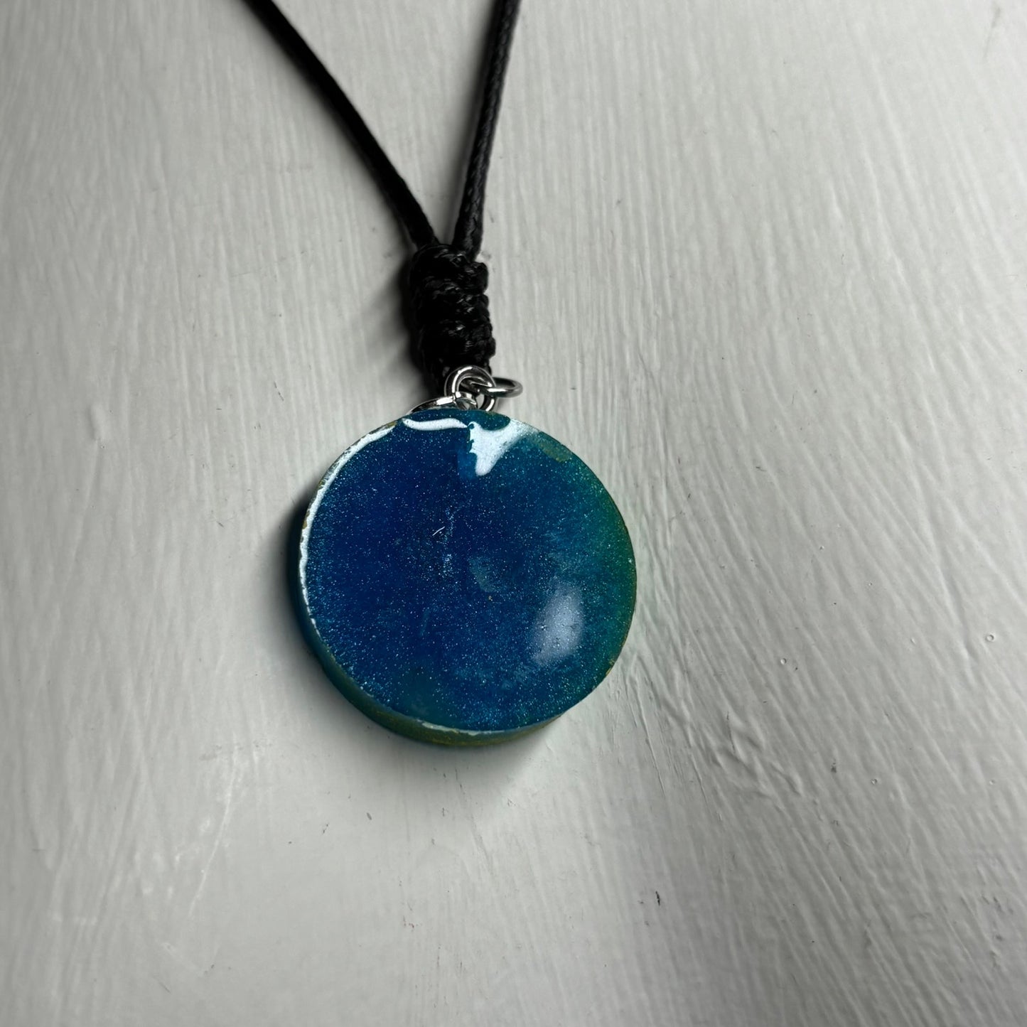 Blue Pawn - Handmade Resin Chess Necklace