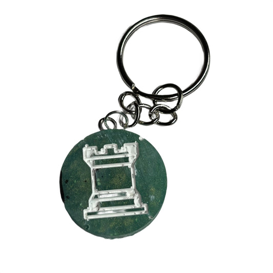 Sploosh Green Rook - Handmade Resin Keychain