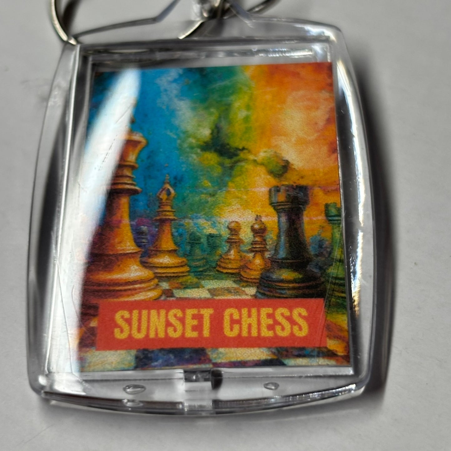 Rainbow Mist - Chess  Photo Keychain