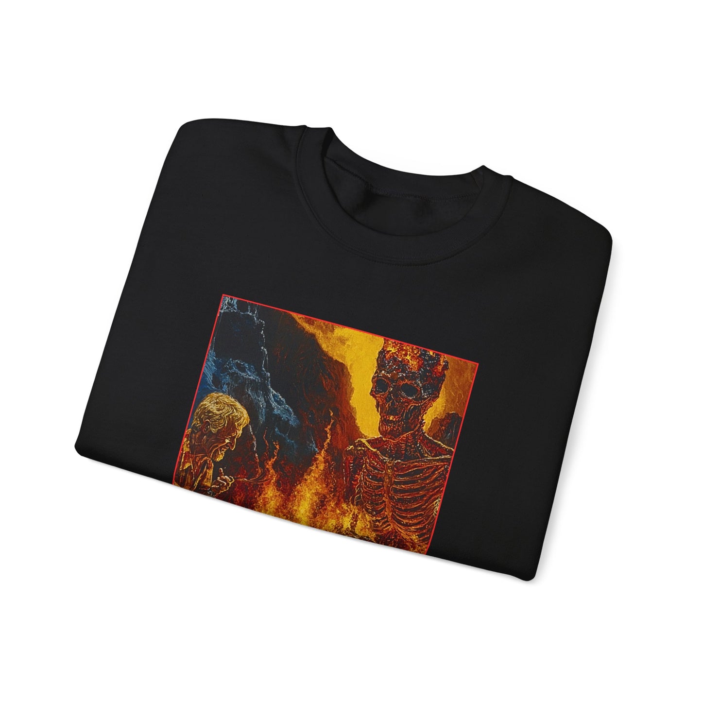 Burning of The Heart - Black Chess Crewneck Sweater