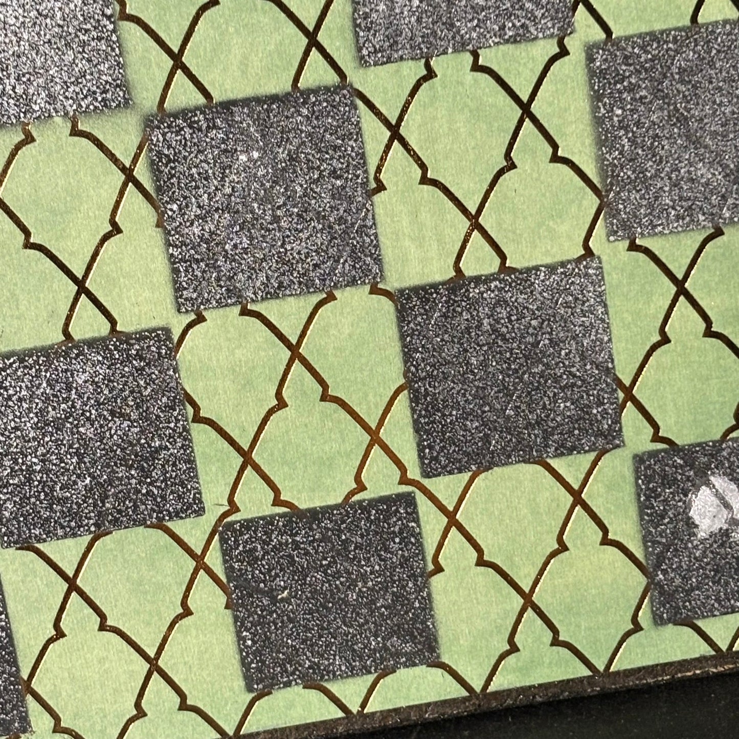 Vintage Green - Scrapbook Chess Board