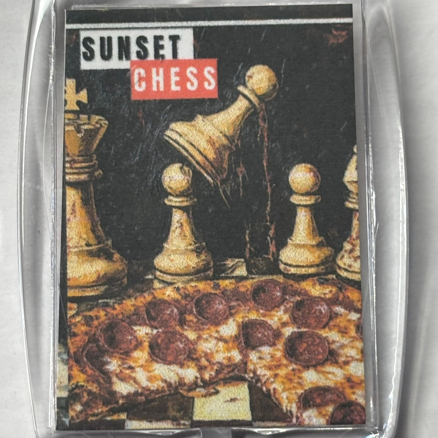 Pizza!  - Chess  Photo Keychain