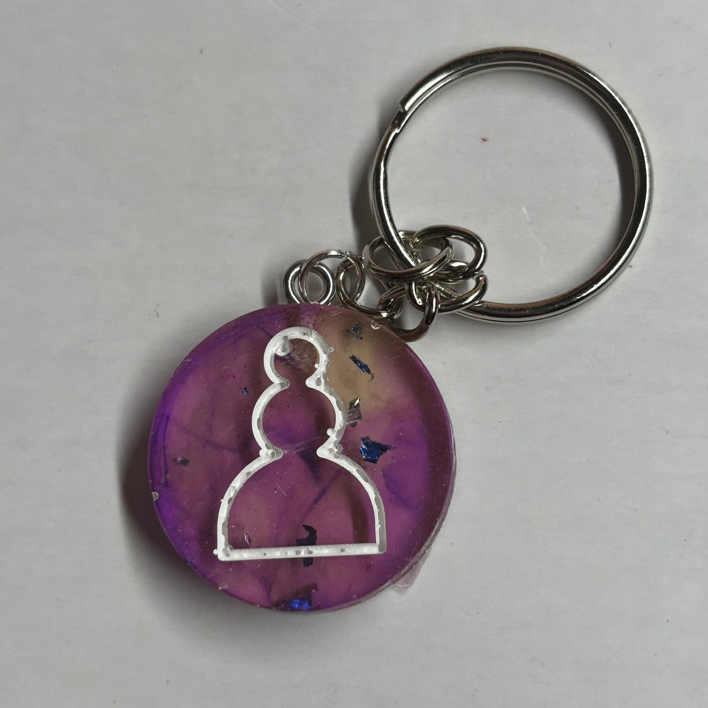 Translucent Purple Pawn - Handmade Resin Keychain