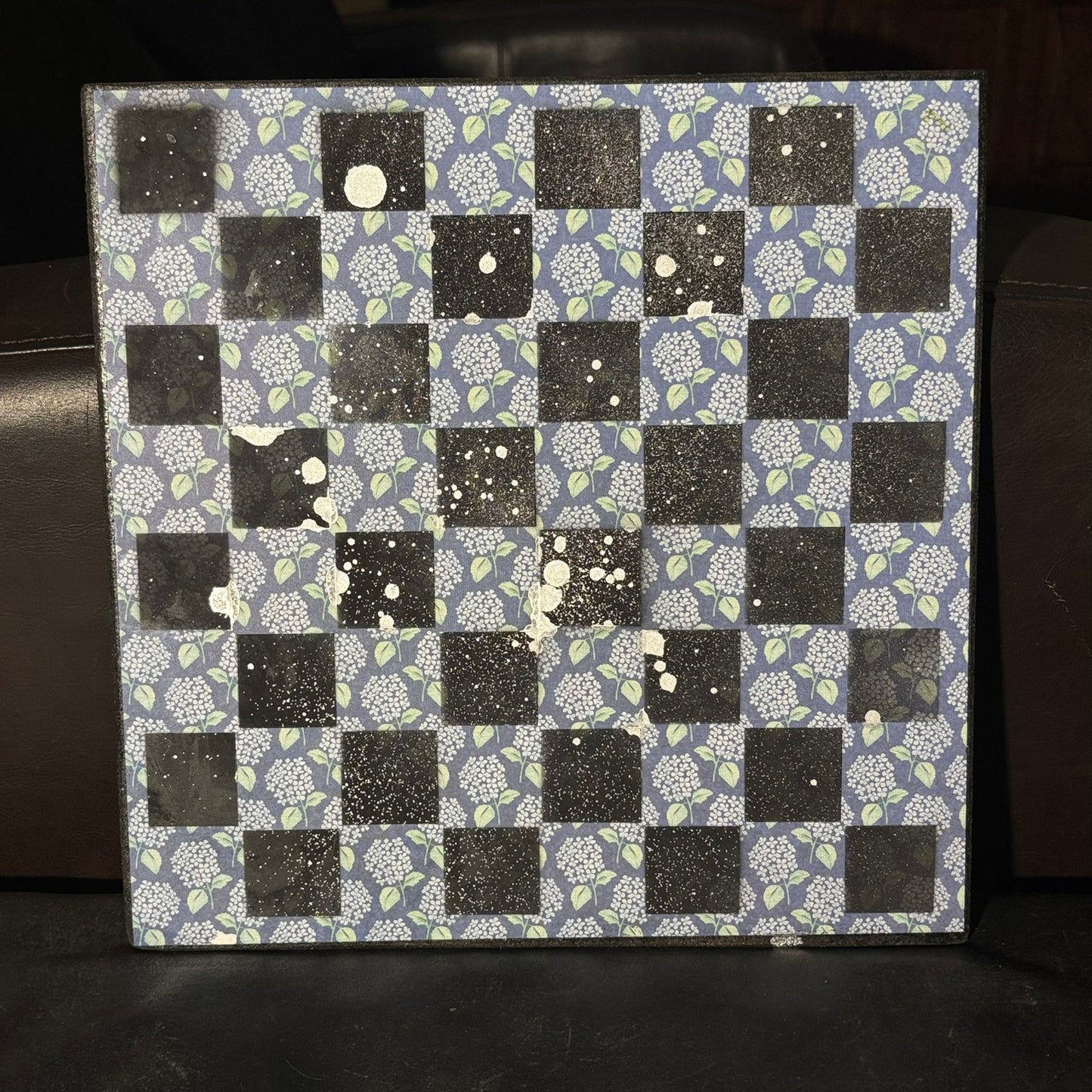 Vintage Flowers - Scrapbook Chess Board
