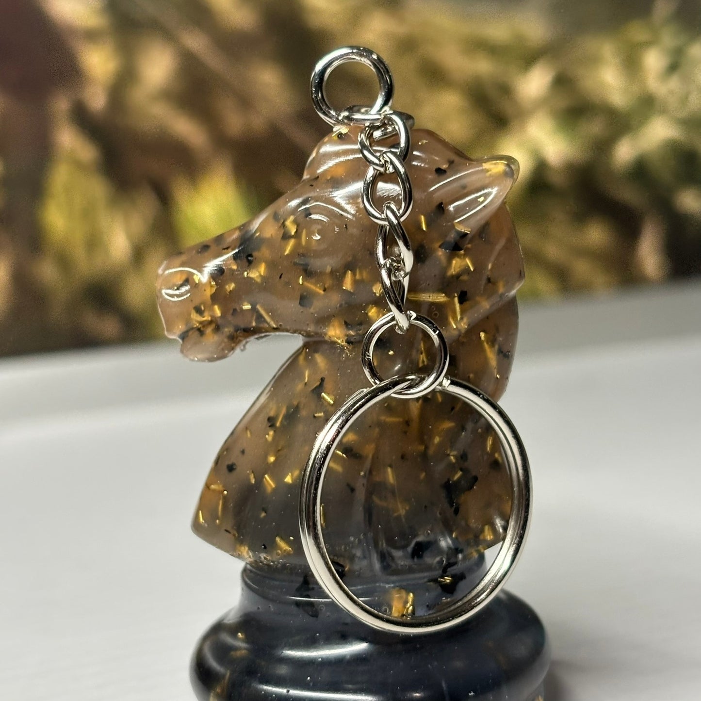 Stealth Royal Knight -  Handmade Resin Keychain - Large Edition