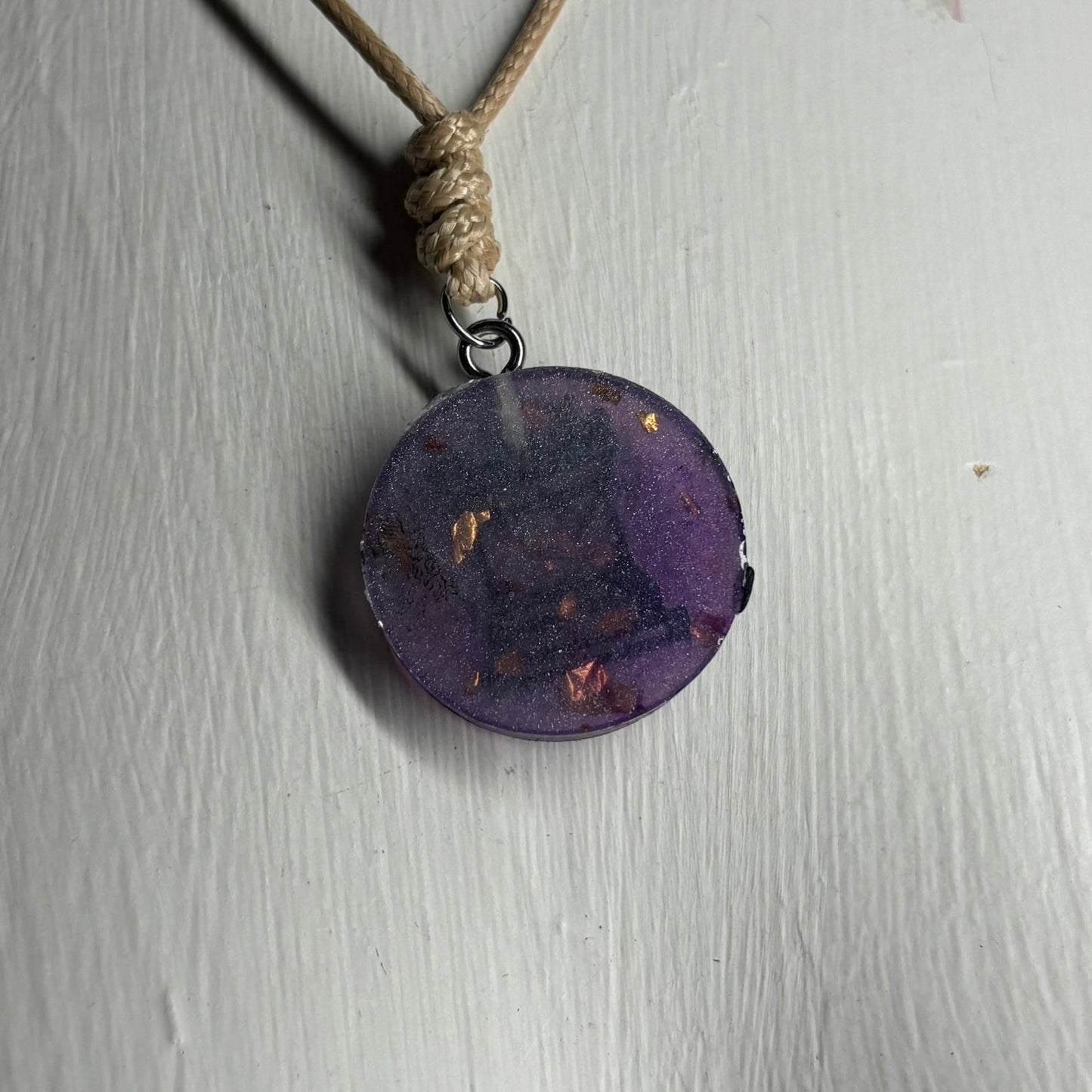 Classic Dark Purple Rook - Handmade Resin Chess Necklace