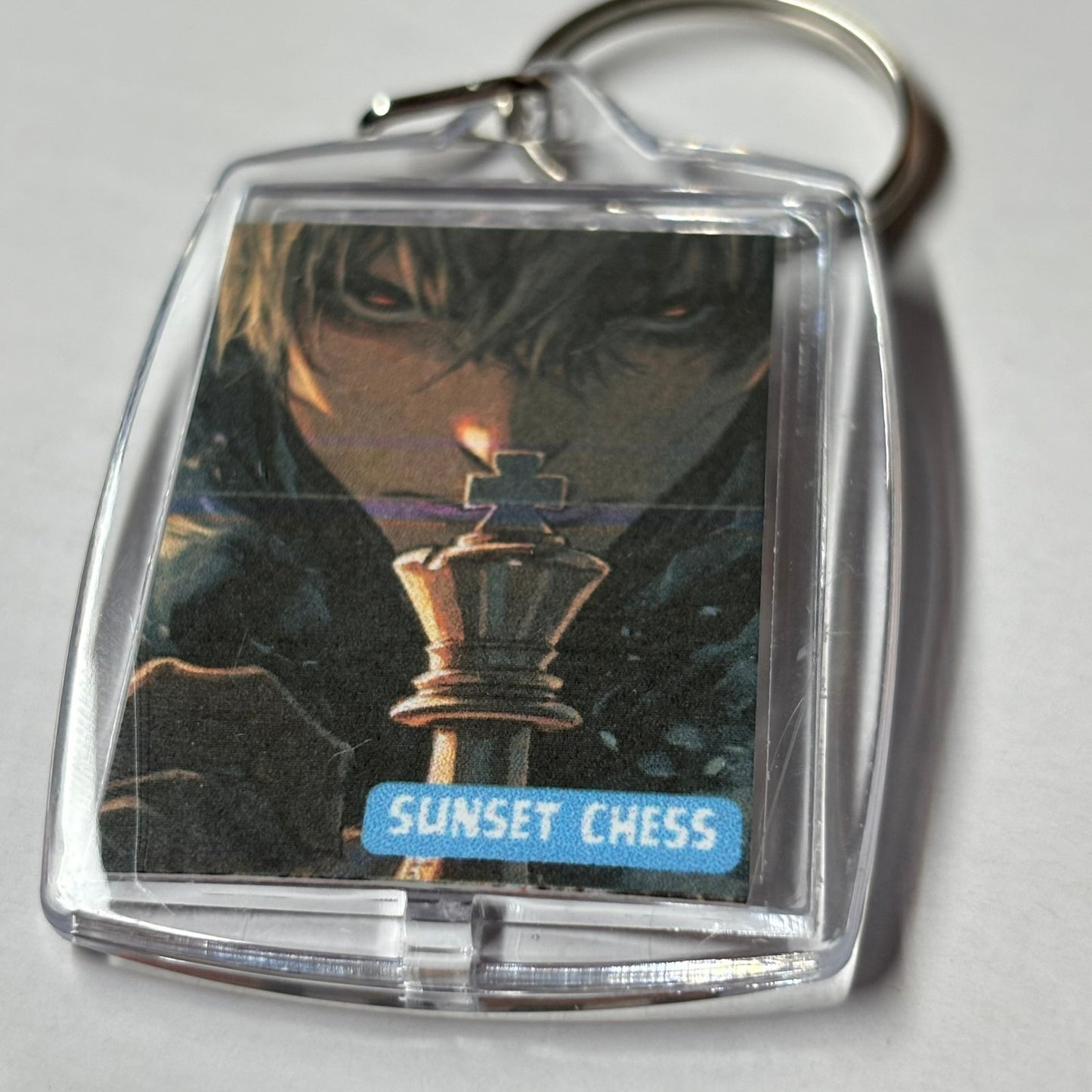 Anime Boy - Sunset Chess Photo Keychain