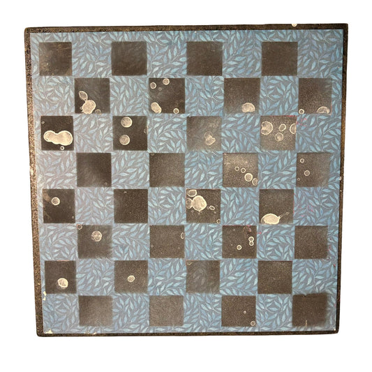 Blue Leaves - Scrapbook Chess Board
