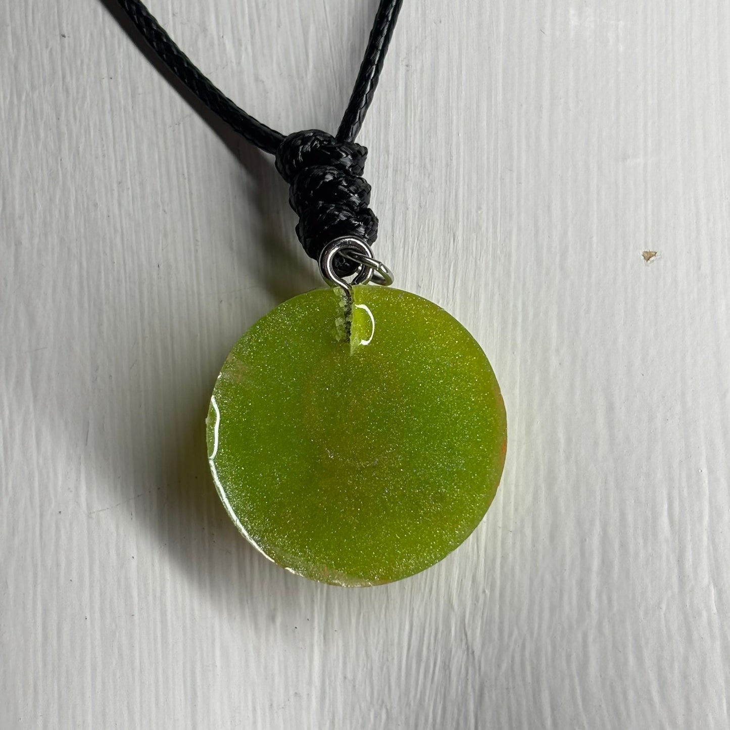 Orange Swamp Bishop - Handmade Resin Chess Necklace