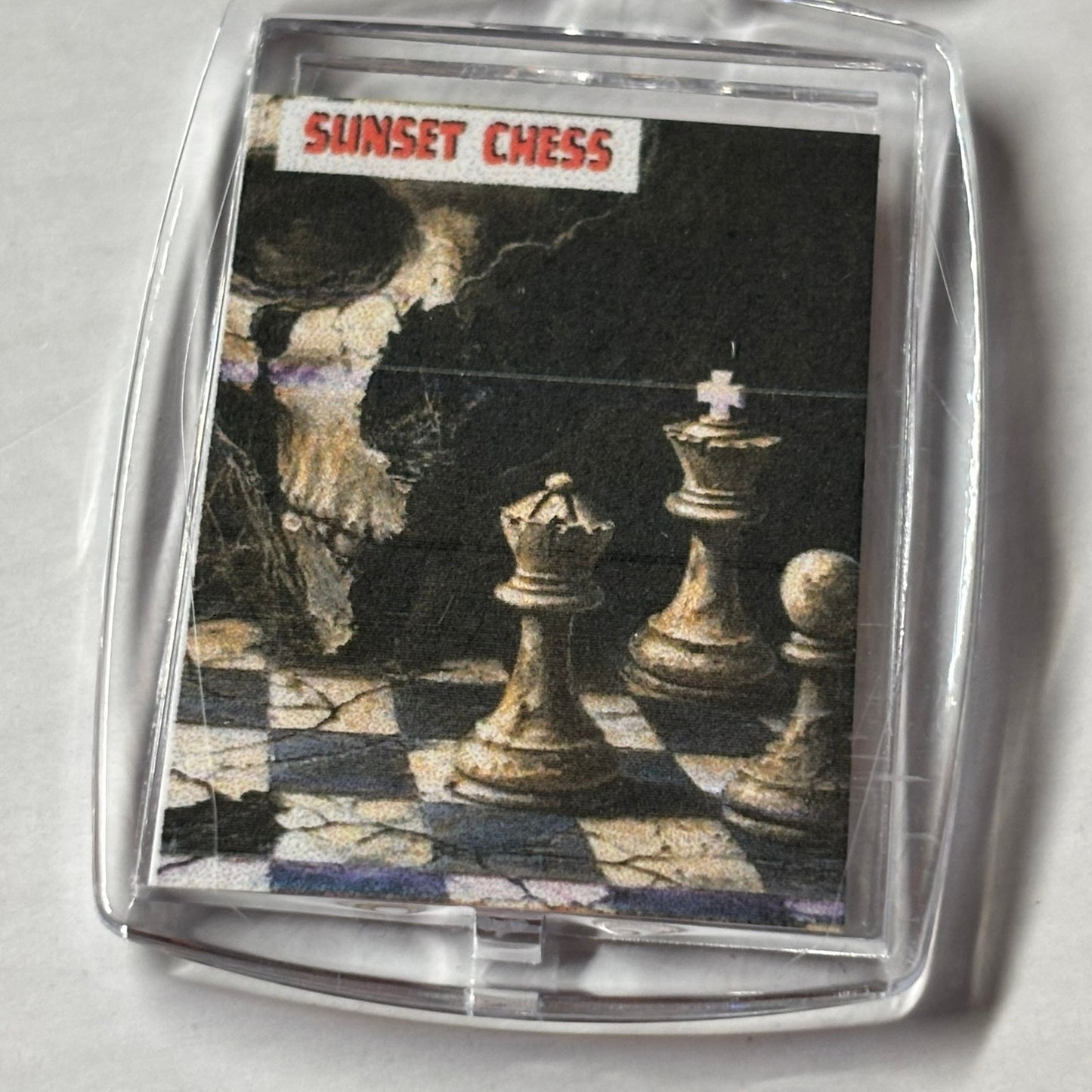 Broken Face - Chess  Photo Keychain