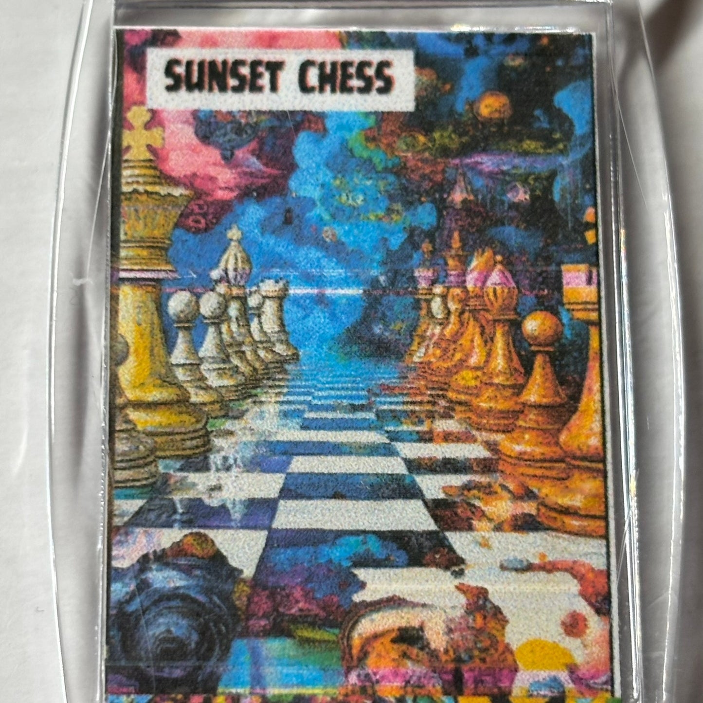 Colorful Orbit - Chess  Photo Keychain