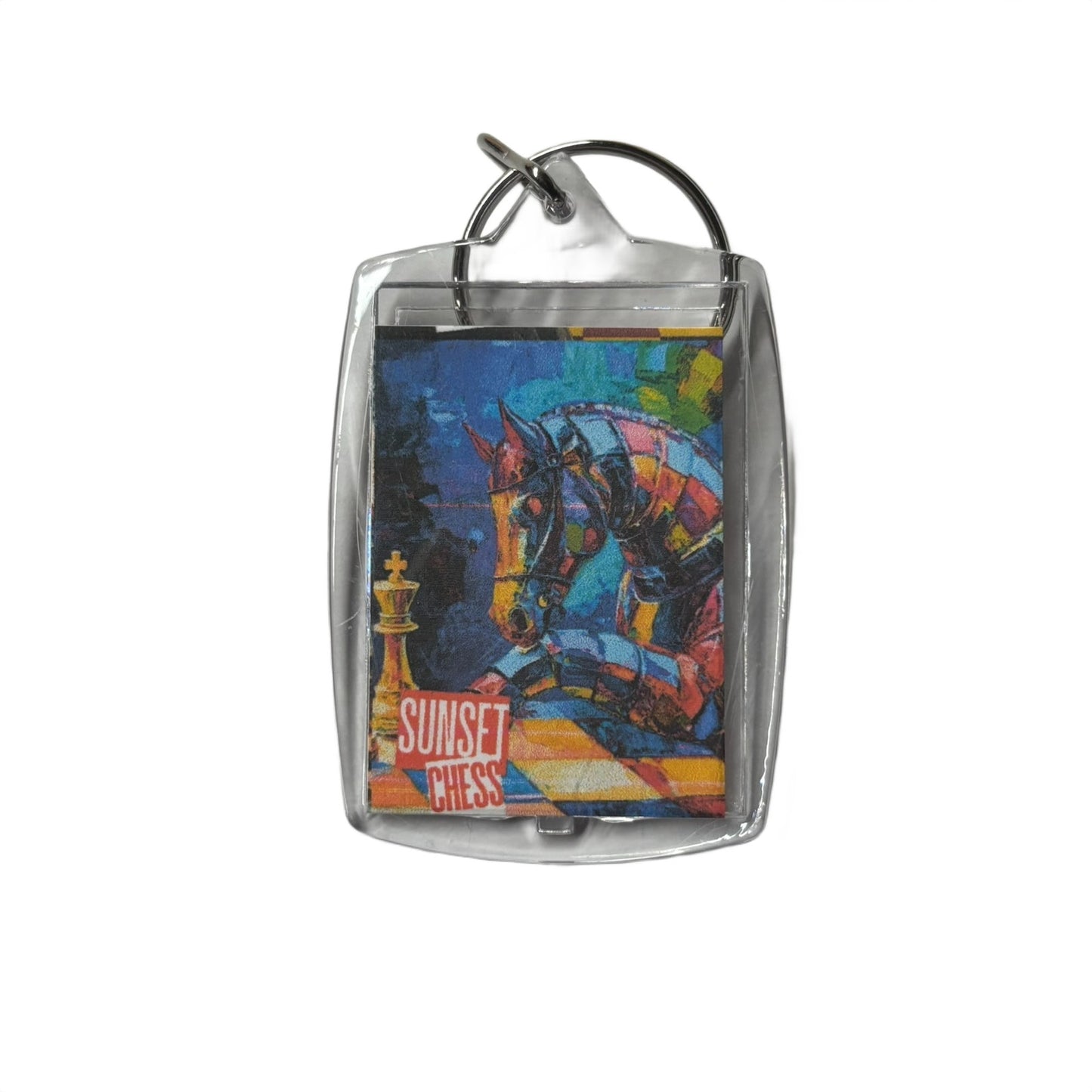 Colored Knight - Chess  Photo Keychain
