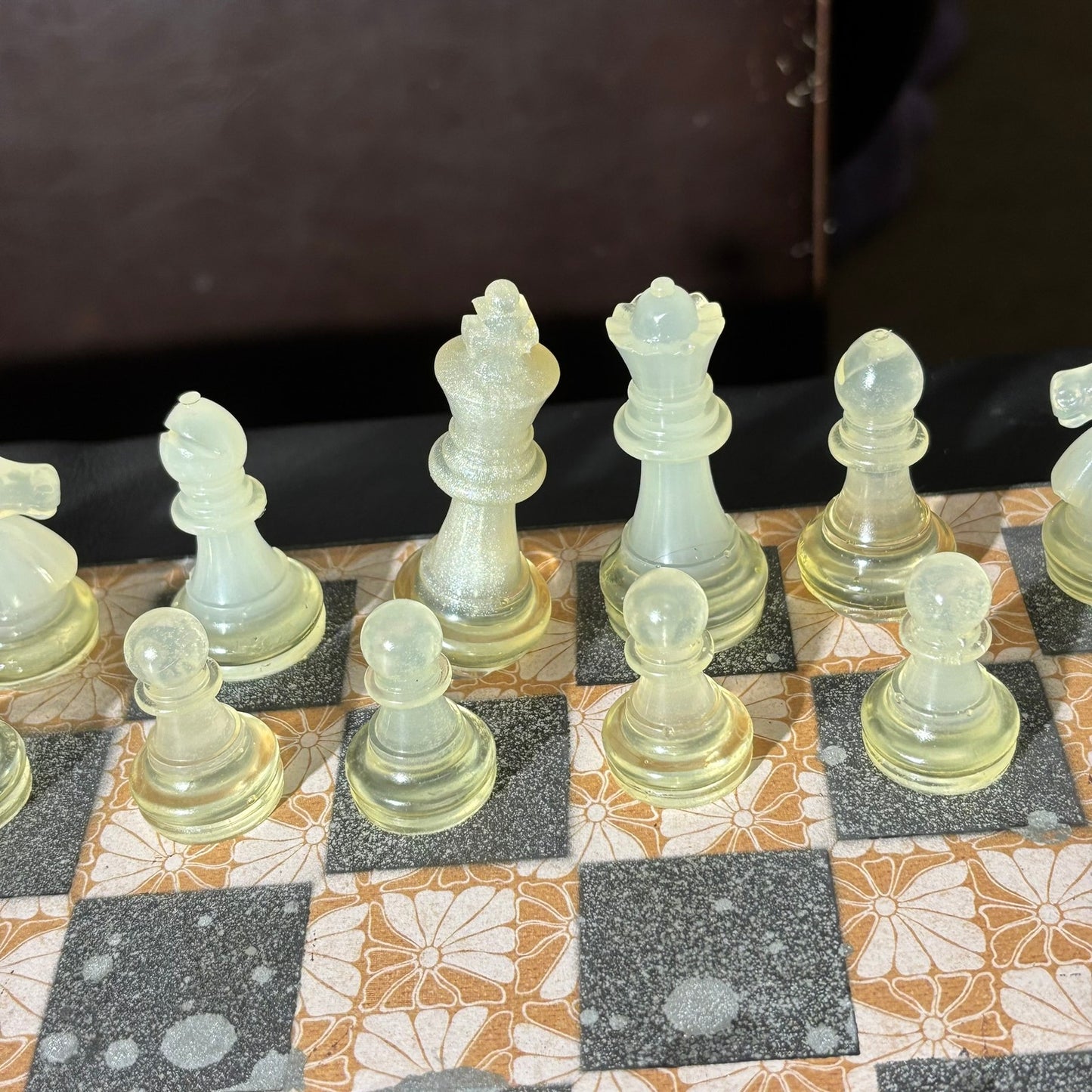 Vintage Brown Patter - Scrapbook Chess Set