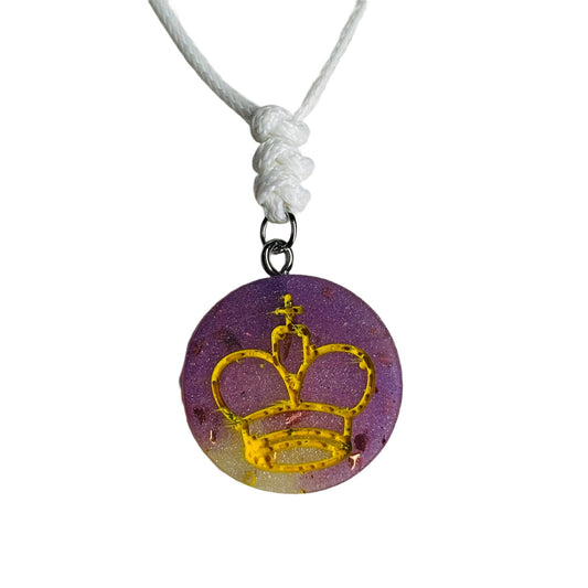 Laker Purple King - Handmade Resin Chess Necklace