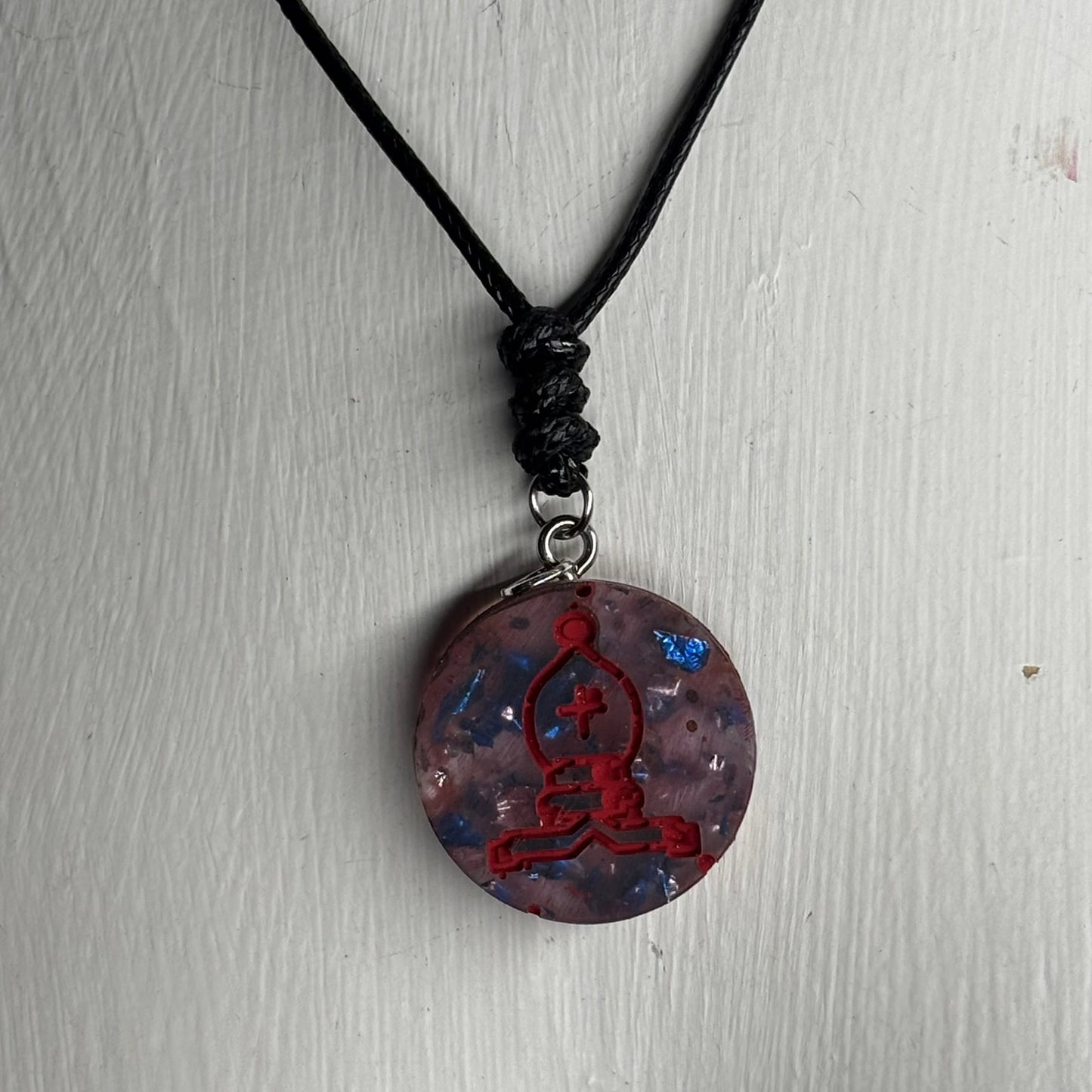 Crystal Bishop - Handmade Resin Chess Necklace