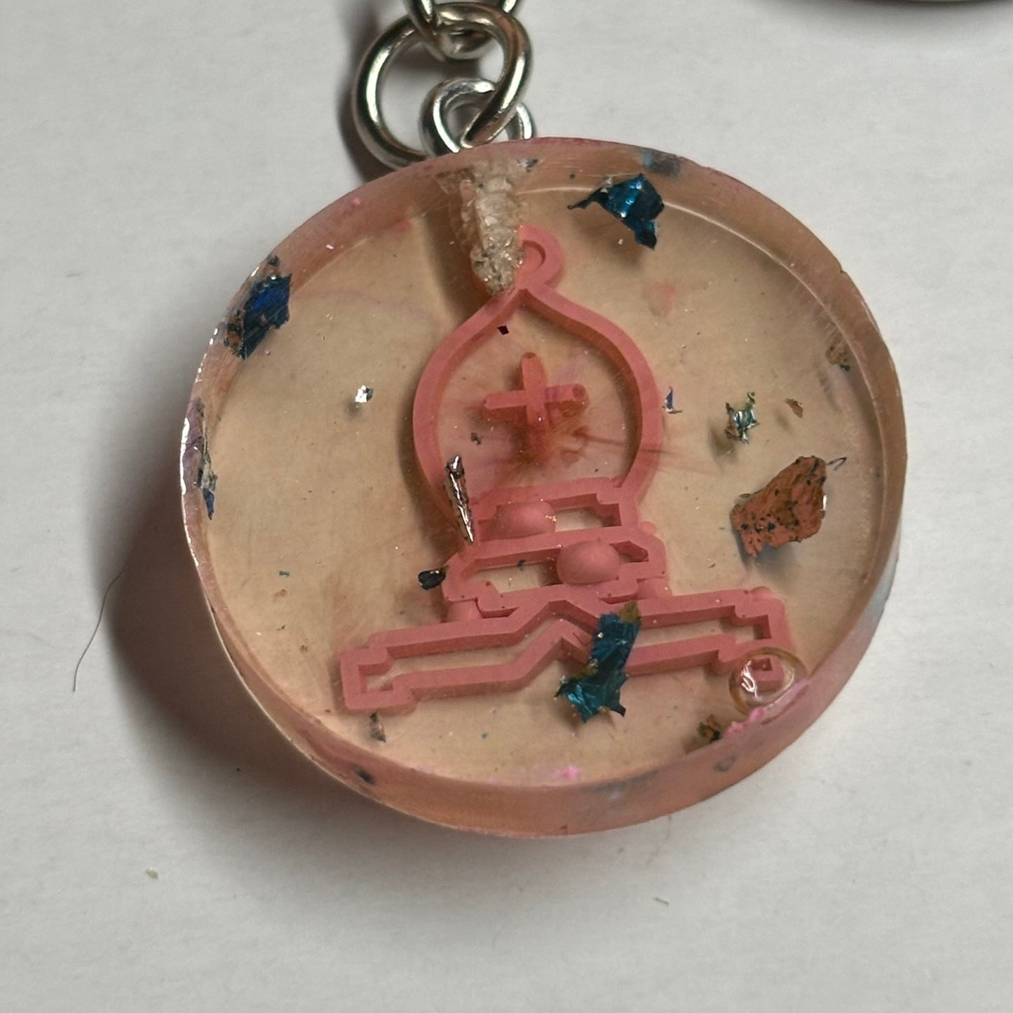 Pink Cream Bishop - Handmade Resin Keychain