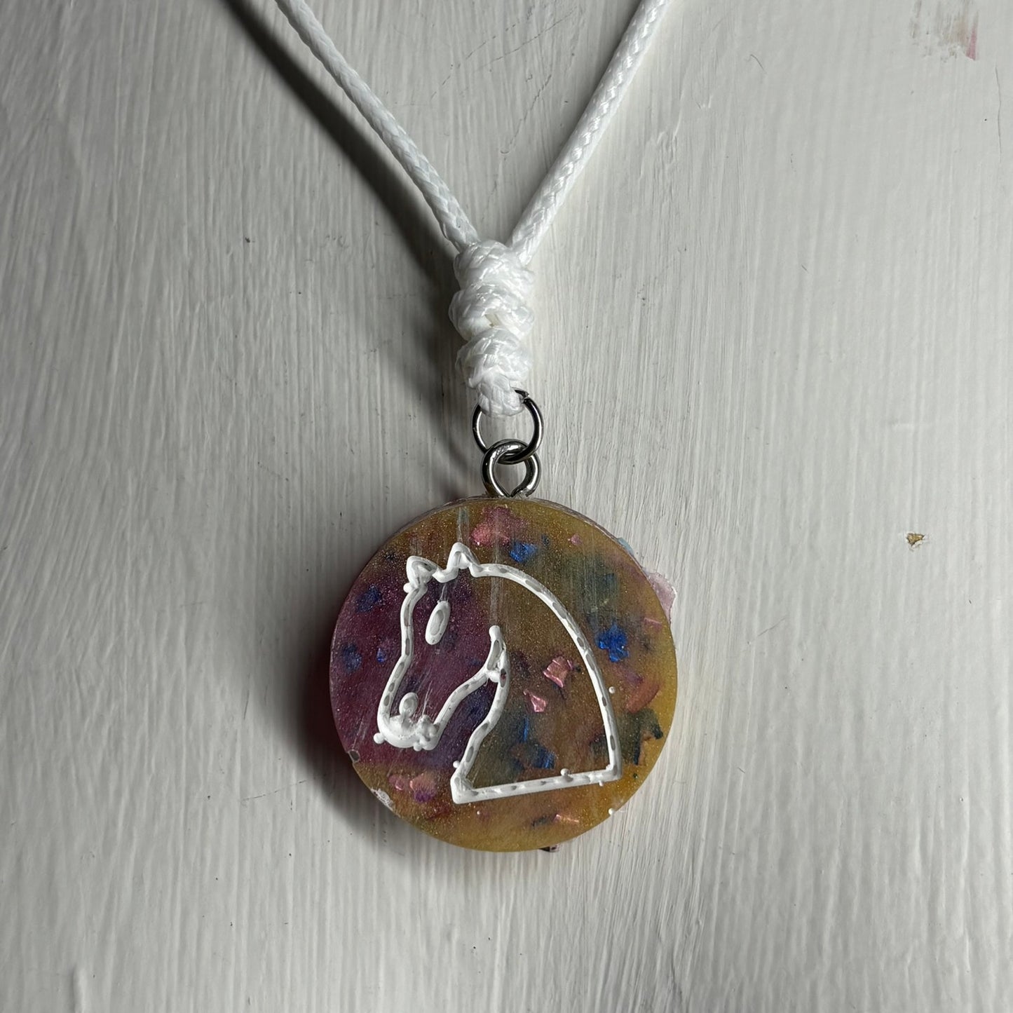 Blender Mix Knight - Handmade Resin Chess Necklace