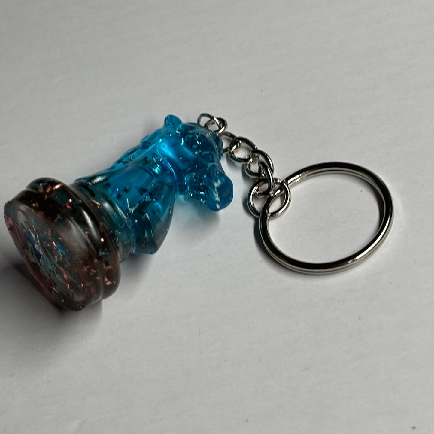 Blue Knight - Handmade Resin Keychain