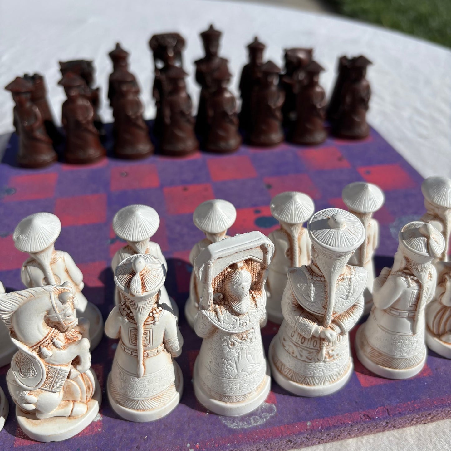 Purple Pink Chrome Drip - Chinese Edition Chess Set