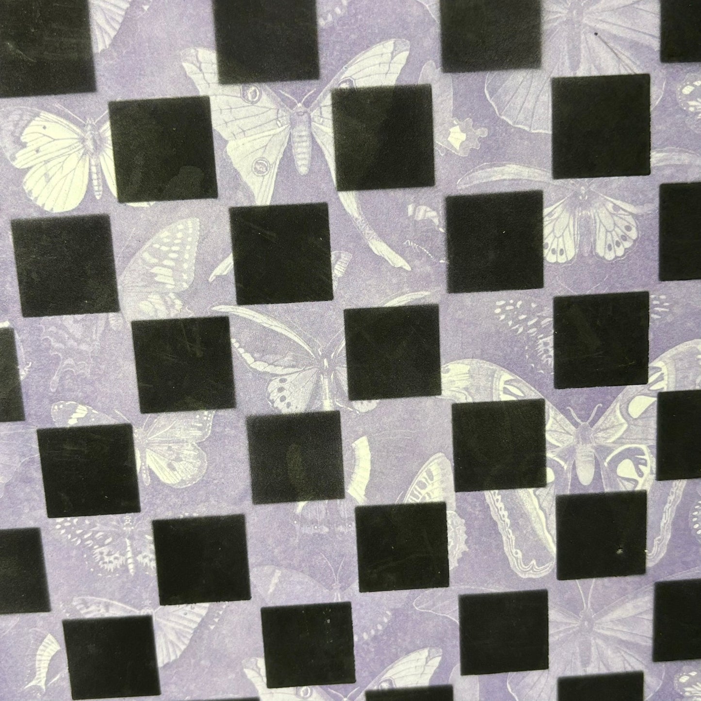 Purple Butterflies - Scrapbook Chess Board